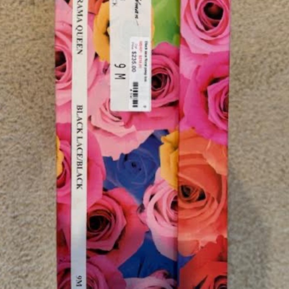 sexy black lace evening heels size 9M by Beverly Feldman - Picture 9 of 9